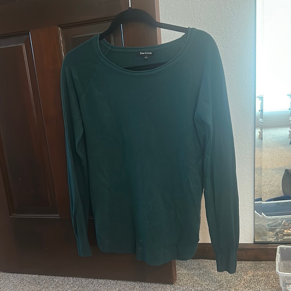 Pink Clover Dark Green Crewneck Sweater
